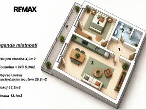 Prodej bytu 2+kk, Hostivice, Žitná, 52 m2