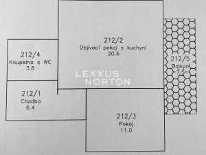 Pronájem bytu 2+kk, Praha - Žižkov, Prokopova, 54 m2