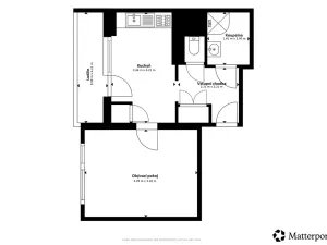 Prodej bytu 1+1, Teplice - Trnovany, Palackého, 36 m2