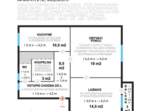 Prodej bytu 2+1, Meziboří, Májová, 57 m2