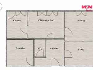 Pronájem bytu 3+1, Praha - Prosek, Jablonecká, 69 m2