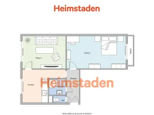 Pronájem bytu 2+1, Frýdek-Místek - Frýdek, K Hájku, 61 m2