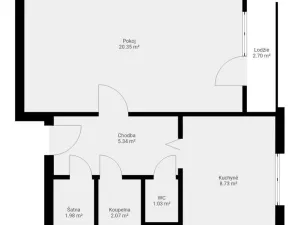 Pronájem bytu 1+1, Polička - Horní Předměstí, Sídliště Hegerova, 40 m2