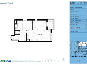 Prodej bytu 3+kk, Pardubice, Jozefa Gabčíka, 72 m2