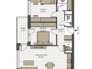 Pronájem bytu 3+kk, Hradec Králové - Pražské Předměstí, Václavkova, 77 m2
