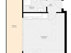 Pronájem bytu 1+kk, Praha - Letňany, Vyletalova, 31 m2