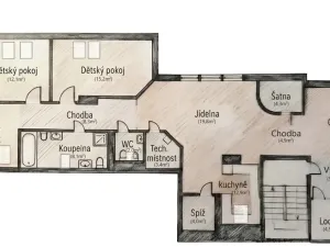 Prodej atypického bytu, Kolín - Kolín II, Mikoláše Alše, 153 m2