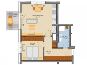 Prodej bytu 2+kk, Kralupy nad Vltavou, Nádražní, 51 m2