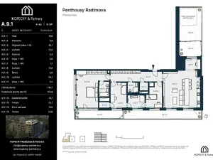 Prodej bytu 4+kk, Praha - Břevnov, Radimova, 154 m2