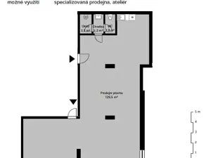 Prodej obchodního prostoru, Praha - Modřany, Kolmanova, 135 m2