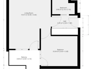 Pronájem bytu 2+kk, Praha - Žižkov, Hartigova, 44 m2