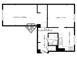Pronájem bytu 2+1, Ústí nad Orlicí, Bratří Čapků, 53 m2