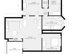 Pronájem bytu 3+kk, Brno, Vychodilova, 118 m2