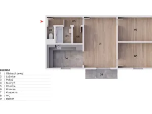 Prodej bytu 3+1, Nehvizdy, Gabčíkova, 69 m2