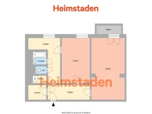 Pronájem bytu 2+kk, Ostrava - Poruba, náměstí Boženy Němcové, 68 m2