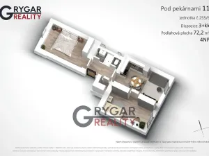 Prodej bytu 3+kk, Praha - Vysočany, Pod pekárnami, 72 m2