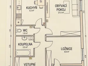 Prodej bytu 2+1, Praha, Tehovská, 53 m2