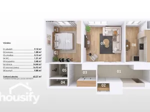 Prodej bytu 2+1, Brno, Vídeňská, 60 m2