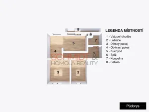Prodej bytu 3+kk, Zaječí, Hlavní, 74 m2