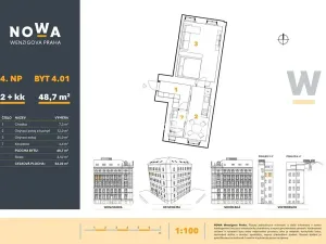 Prodej bytu 2+kk, Praha - Nové Město, Wenzigova, 50 m2
