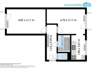 Prodej bytu 2+1, Milovice, Braniborská, 42 m2