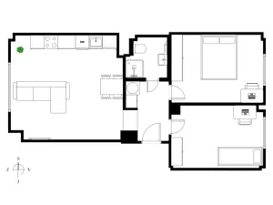 Pronájem bytu 3+kk, Praha - Vršovice, Gruzínská, 57 m2