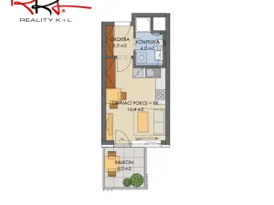 Prodej bytu 1+kk, Praha, náměstí Olgy Scheinpflugové, 30 m2