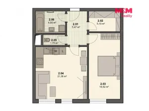 Pronájem bytu 2+kk, Ostrava - Moravská Ostrava, Jantarová, 58 m2