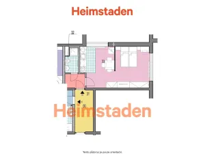 Pronájem bytu 1+kk, Karviná - Nové Město, Jaroslava Vrchlického, 31 m2