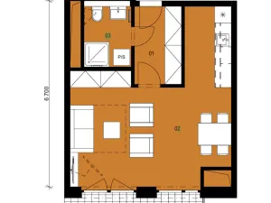 Pronájem bytu 1+kk, Praha, Hartigova, 44 m2