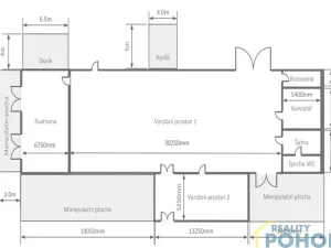 Pronájem výrobních prostor, Vysoké Mýto, Pod Nádražím, 557 m2