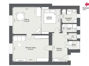 Prodej bytu 3+1, Praha - Bubeneč, Rooseveltova, 72 m2