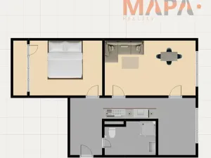 Pronájem bytu 2+1, Chomutov, Borová, 60 m2