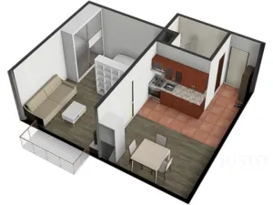 Pronájem bytu 1+1, Písek - Budějovické Předměstí, třída Přátelství, 38 m2