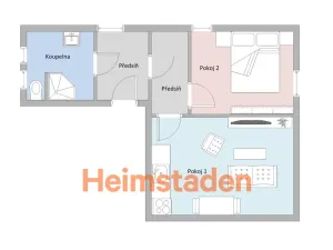 Pronájem bytu 2+kk, Ostrava - Kunčičky, Lihovarská, 47 m2