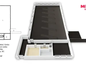 Pronájem výrobních prostor, Miličín, 850 m2