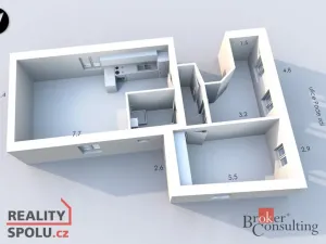 Pronájem bytu 3+kk, Hlučín, Pode Zdí, 66 m2