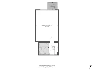 Prodej bytu 1+kk, Kladno, Lesík, 33 m2
