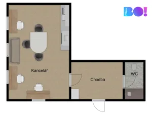 Pronájem kanceláře, Třinec, Jeřabinová, 43 m2