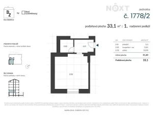 Prodej bytu 1+kk, Praha - Záběhlice, U zákrutu, 33 m2