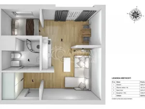 Prodej bytu 1+1, Praha - Chodov, Brodského, 29 m2