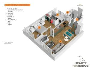 Prodej bytu 2+kk, Praha, Jičínská, 40 m2