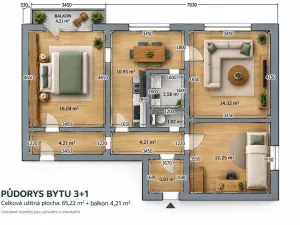 Prodej bytu 3+1, Loučná nad Desnou, 74 m2