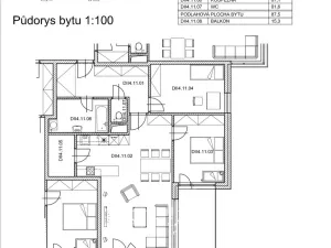 Prodej bytu 3+kk, Pardubice, Pod Vinicí, 103 m2