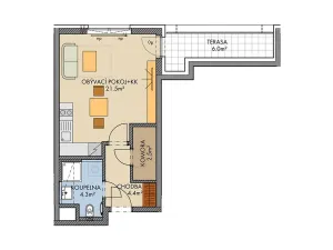Prodej bytu 1+kk, Praha - Ruzyně, Huppnerova, 34 m2