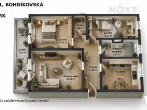 Pronájem bytu 3+1, Šumperk, Bohdíkovská, 75 m2