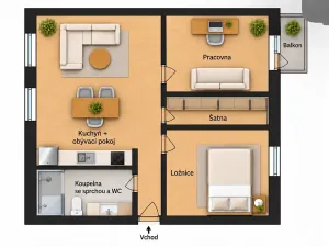 Prodej bytu 3+kk, Rakovník, Školní, 59 m2