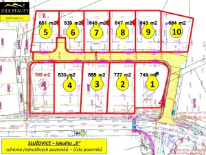 Prodej pozemku pro bydlení, Služovice, 749 m2