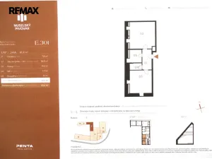 Pronájem bytu 2+kk, Praha - Nusle, Vrtbova, 62 m2