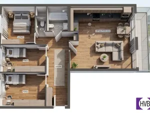 Prodej bytu 4+kk, Praha - Letňany, Místecká, 76 m2